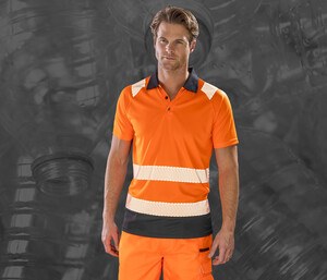 Result RS501X - High visibility polo shirt in recycled polyester