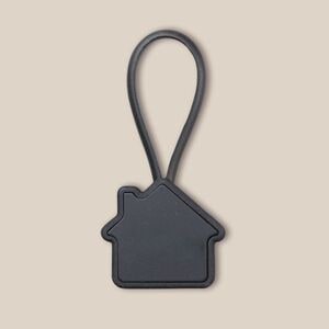 EgotierPro 36035 - Aluminum House-Shaped Keychain with Silicone ROOF